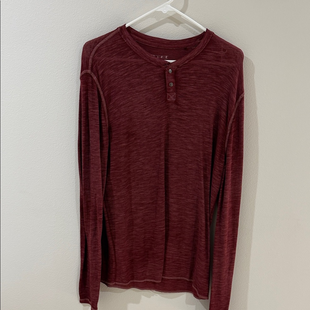 Lucky Brand Burgundy Long Sleeve Shirt